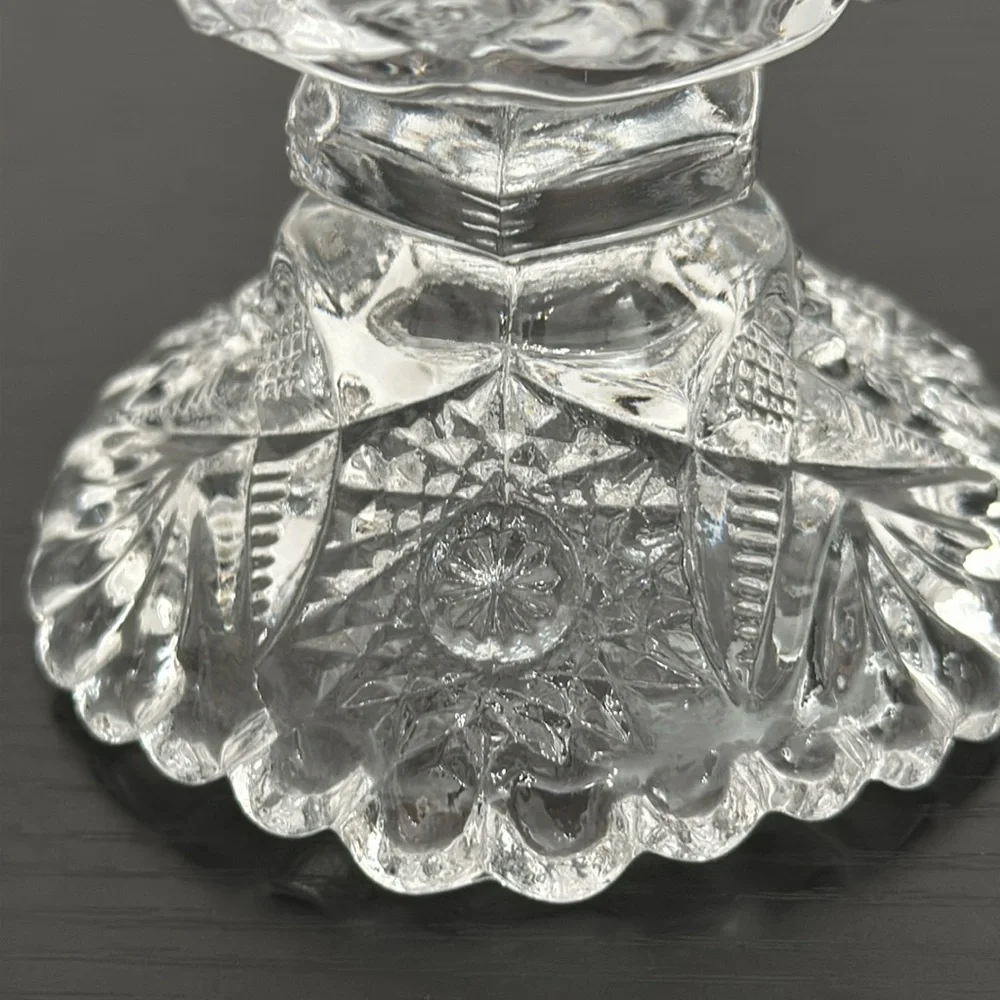 Imperial Glass Co EAPG Star & Arch Motif #555 Scalloped Edge Open Jam Compote